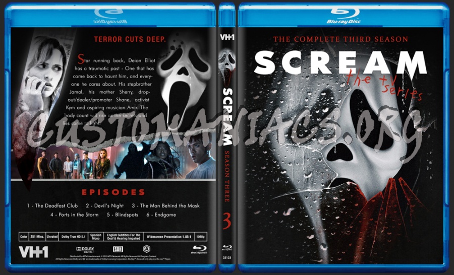 Scream - Season 3 -aka- Scream Resurrection blu-ray cover