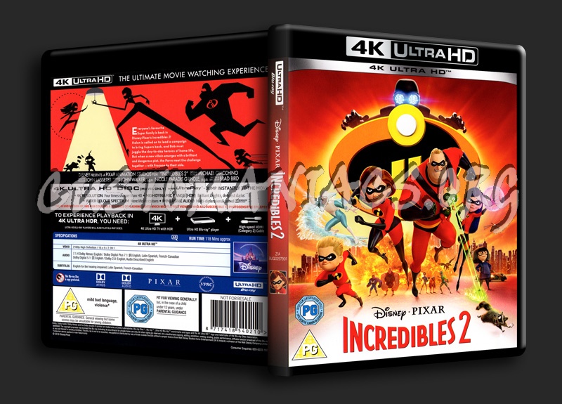 Incredibles 2 4K blu-ray cover