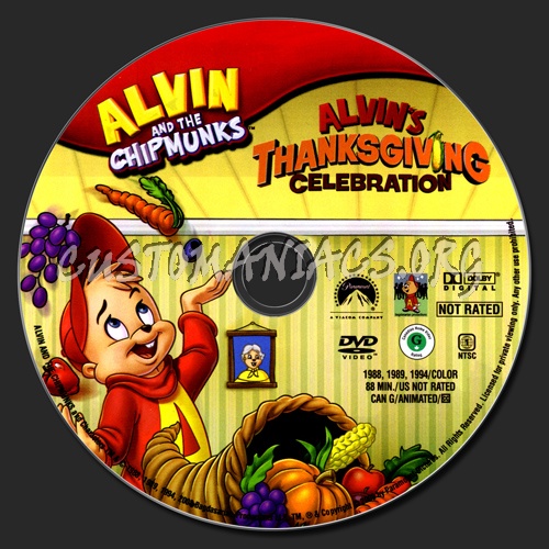 Alvin And The Chipmunks: Alvin's Thanksgiving Celebration dvd label