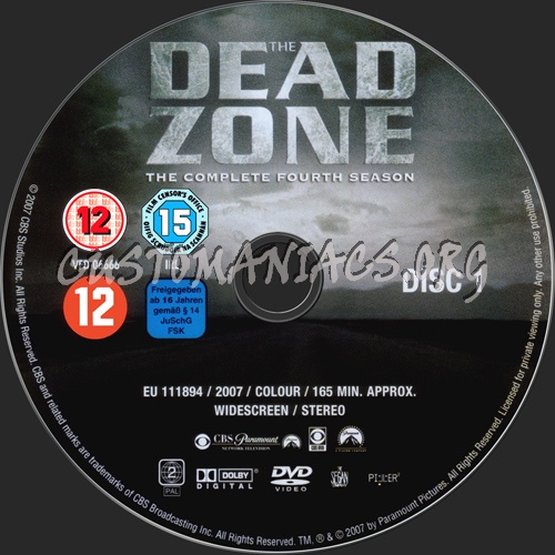 The Dead Zone Season 4 dvd label