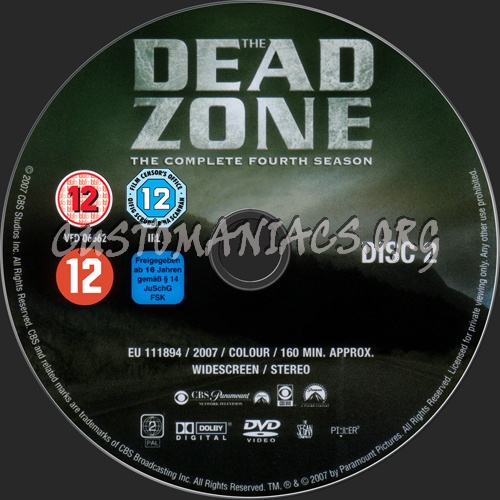 The Dead Zone Season 4 dvd label