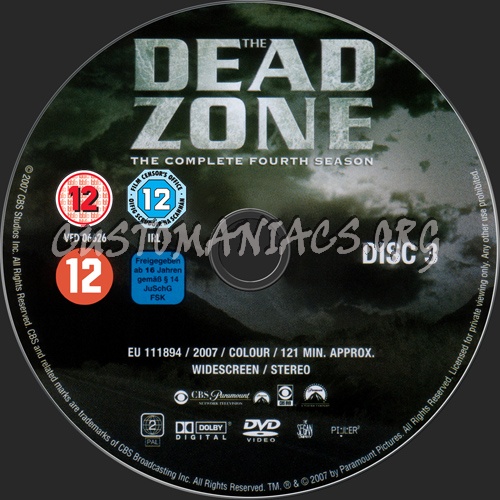 The Dead Zone Season 4 dvd label