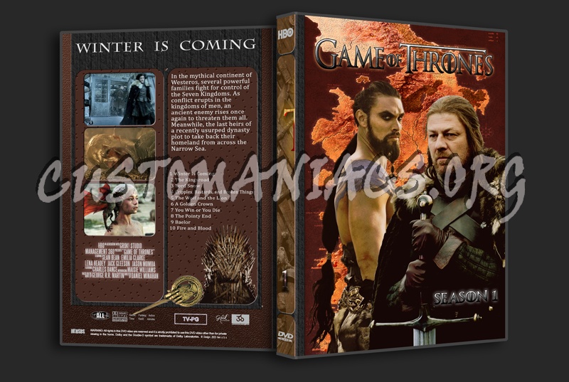 Game of Thrones Complete Series with Spine dvd cover