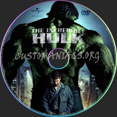 The Incredible Hulk dvd label