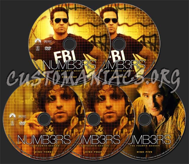 Numb3rs Season 4 (Numbers) dvd label