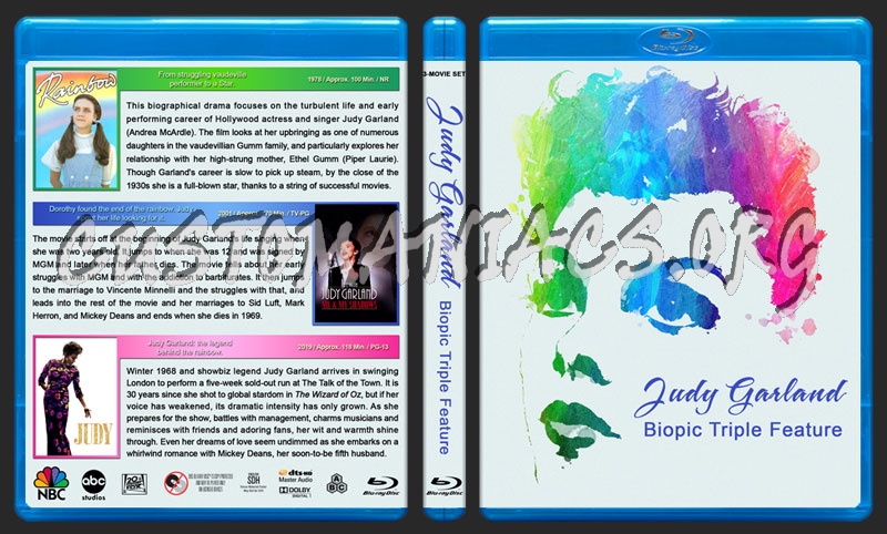 Judy Garland Biopic Triple Feature blu-ray cover