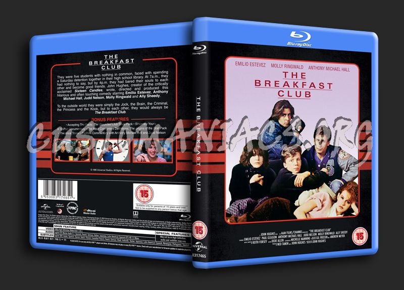 The Breakfast Club blu-ray cover