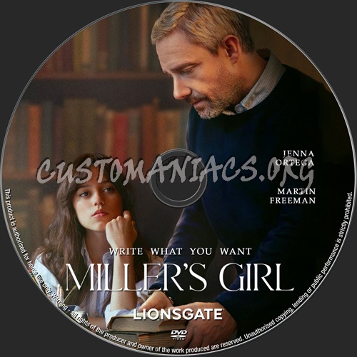 Miller's Girl dvd label