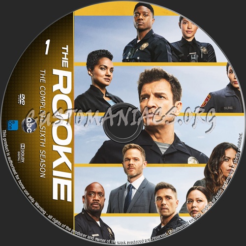 The Rookie Season 6 dvd label