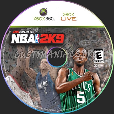 NBA 2k9 dvd label