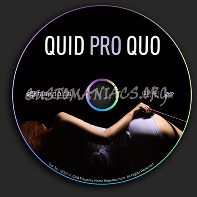 Quid Pro Quo dvd label