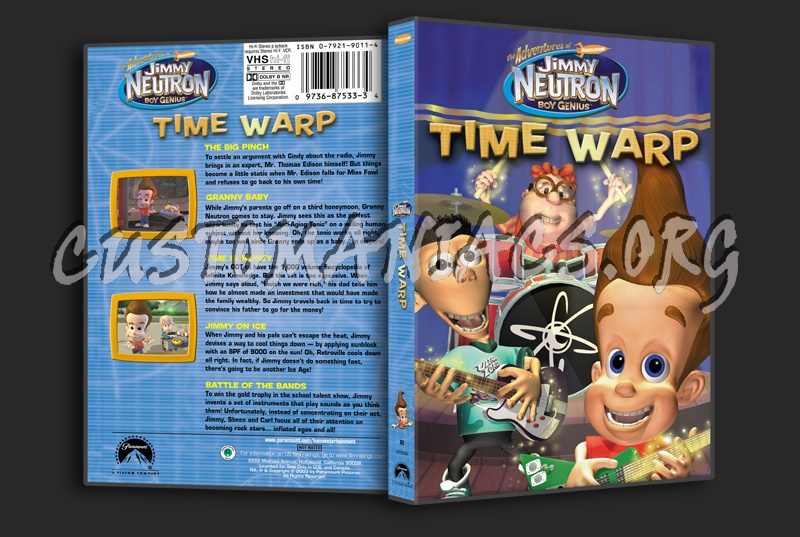 The Adventures of Jimmy Neutron Boy Genius: Time Warp dvd cover