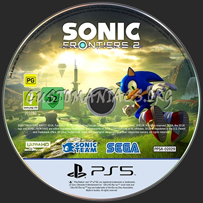 Sonic Frontiers (PS5) Custom Disc Label dvd label