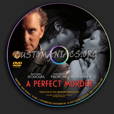 A Perfect Murder dvd label