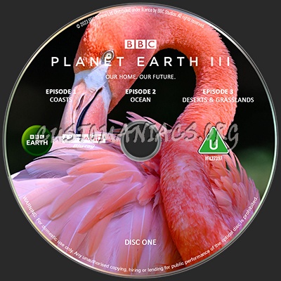 PLANET EARTH III 2023 Disc 1 Custom UHD Blu-ray Label blu-ray label