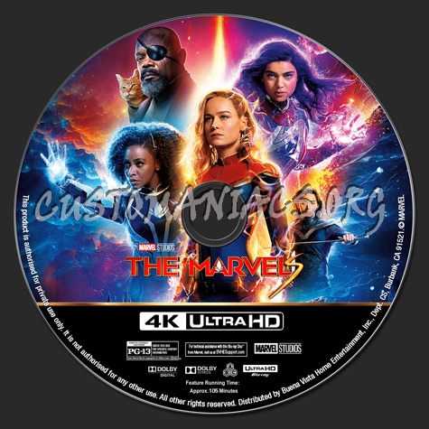 The Marvels 4K blu-ray label