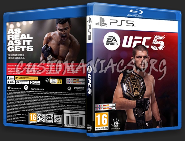 EA SPORTS UFC 5 (PS5) Custom Cover v2 dvd cover