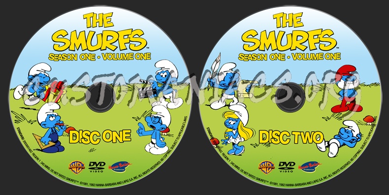 The Smurfs dvd label