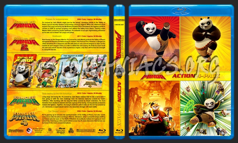 Kung Fu Panda 4-Pack blu-ray cover