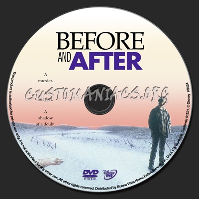 Before And After dvd label