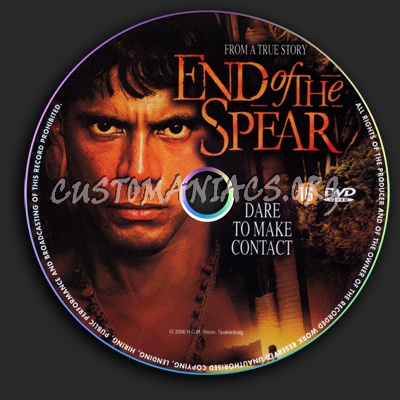 End Of The Spear dvd label