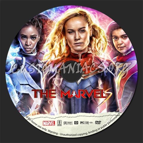 The Marvels dvd label