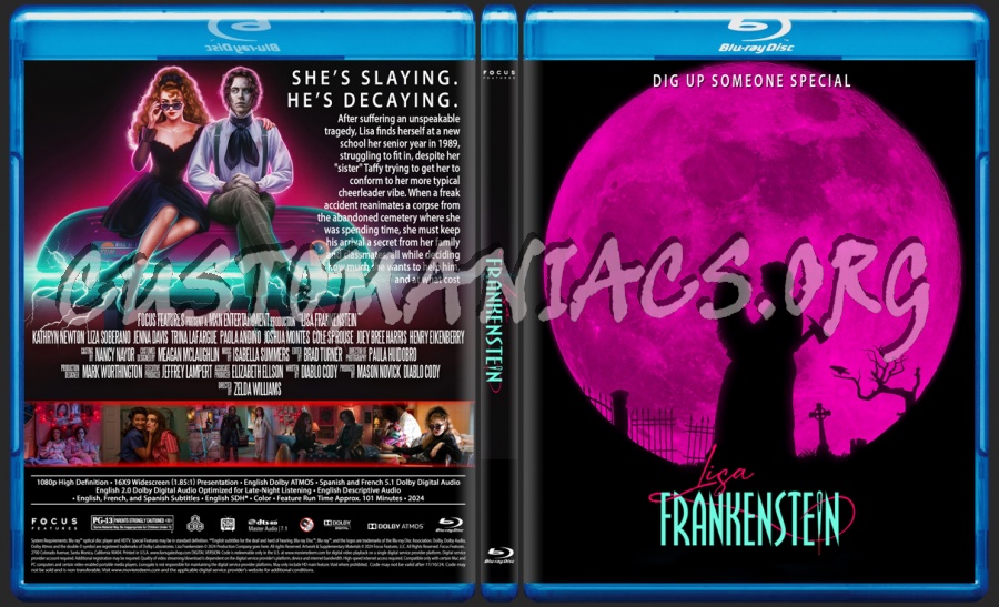 Lisa Frankenstein blu-ray cover