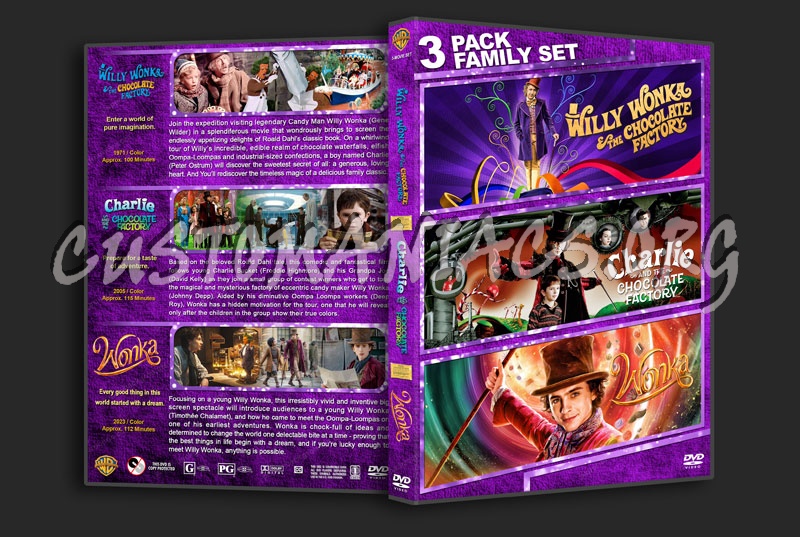 Chocolate Factory Triple Feature dvd cover
