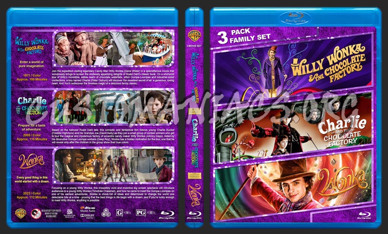 Chocolate Factory Triple Feature blu-ray cover