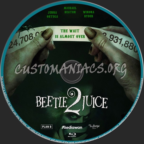 Beetlejuice 2 blu-ray label