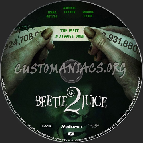 Beetlejuice 2 dvd label
