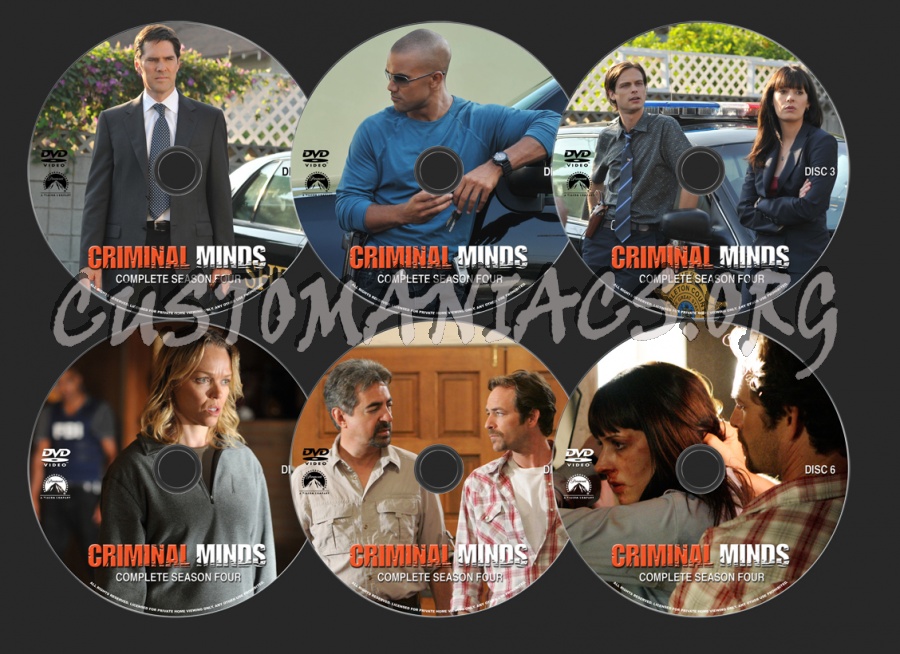 Criminal Minds Season 4 dvd label