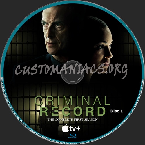Criminal Record Season 1 blu-ray label