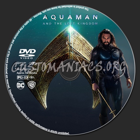 Aquaman and the Lost Kingdom dvd label