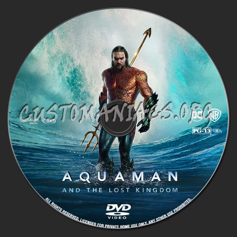 Aquaman and the Lost Kingdom dvd label
