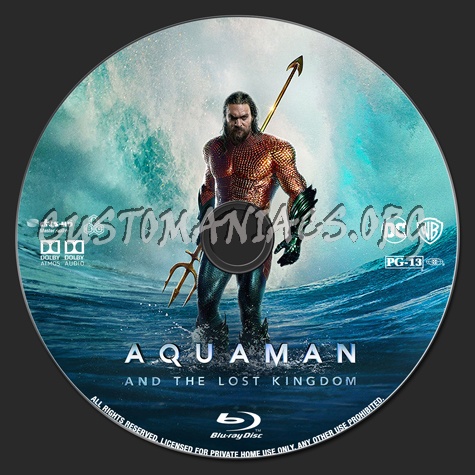 Aquaman and the Lost Kingdom blu-ray label