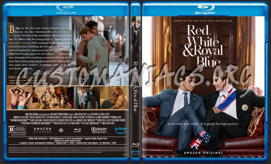 Red White & Royal Blue (2023) blu-ray cover