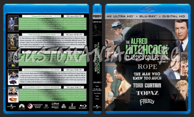The Alfred Hitchcock Classics Collection Vol. 3 (4K) blu-ray cover