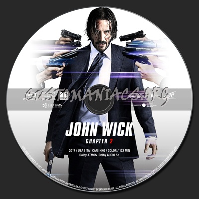 John Wick 2 blu-ray label