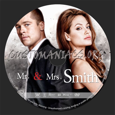 Mr. & Mrs. Smith dvd label