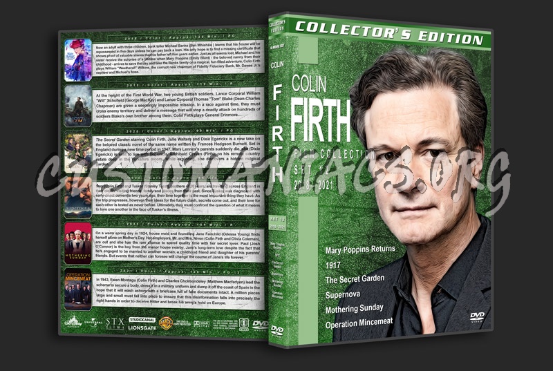Colin Firth Filmography - Set 12 (2018-2021) dvd cover