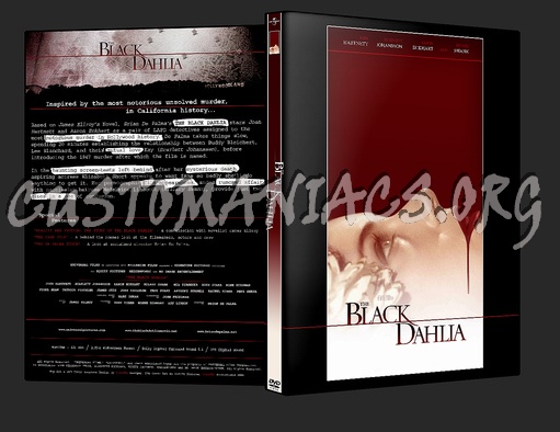 The Black Dahlia dvd cover