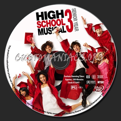High School Musical 3 : Senior Year dvd label