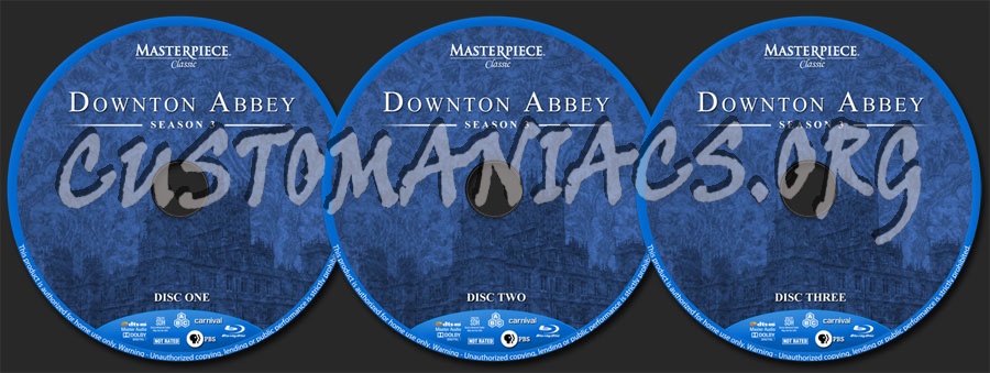 Downton Abbey - Season 3 blu-ray label