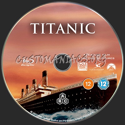 Titanic (1997) blu-ray label