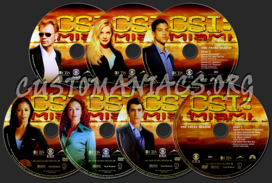 CSI Miami Season 3 dvd label