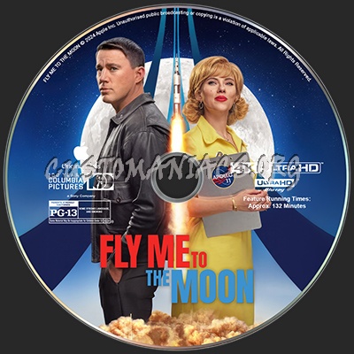 Fly me to the Moon (2024) UHD blu-ray label