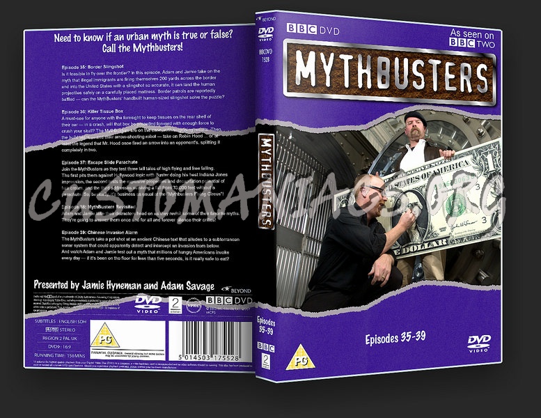 Mythbusters Episodes 35-39 dvd cover
