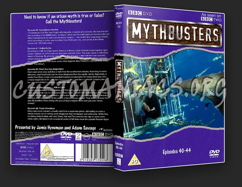 Mythbusters Episodes 40-44 dvd cover