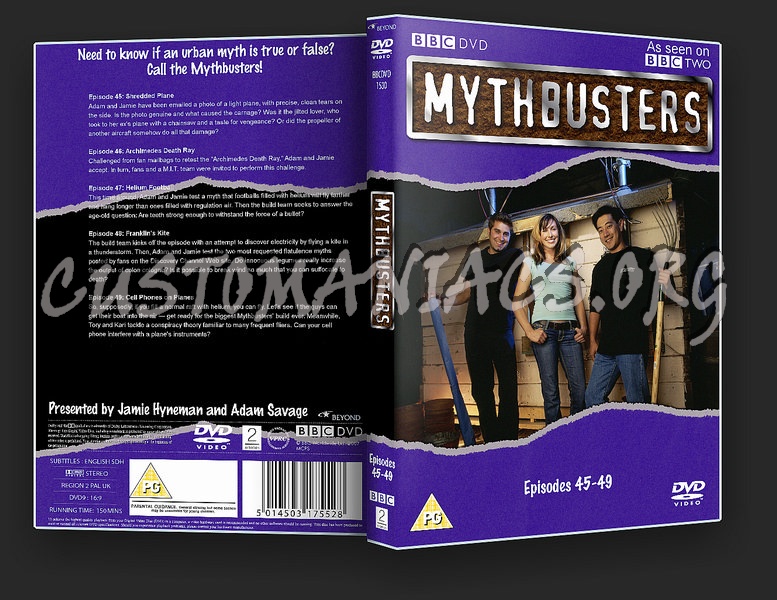 Mythbusters Episodes 45-49 dvd cover